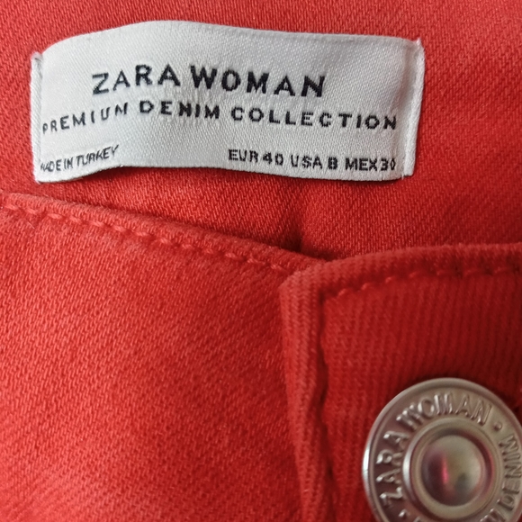 ZARA Red and black stripe jeggings NWT - Picture 5 of 10